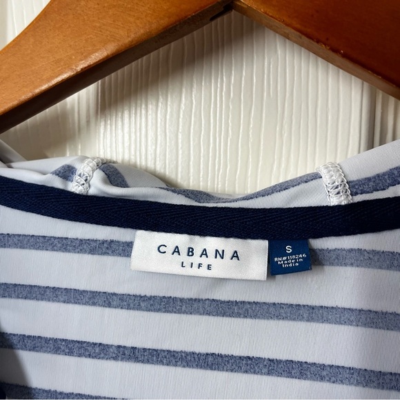 Cabana Life Navy and White Striped Swim Coverup Size Small - Picture 7 of 8
